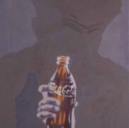 Violetter Schiele verkleidet als Tourist